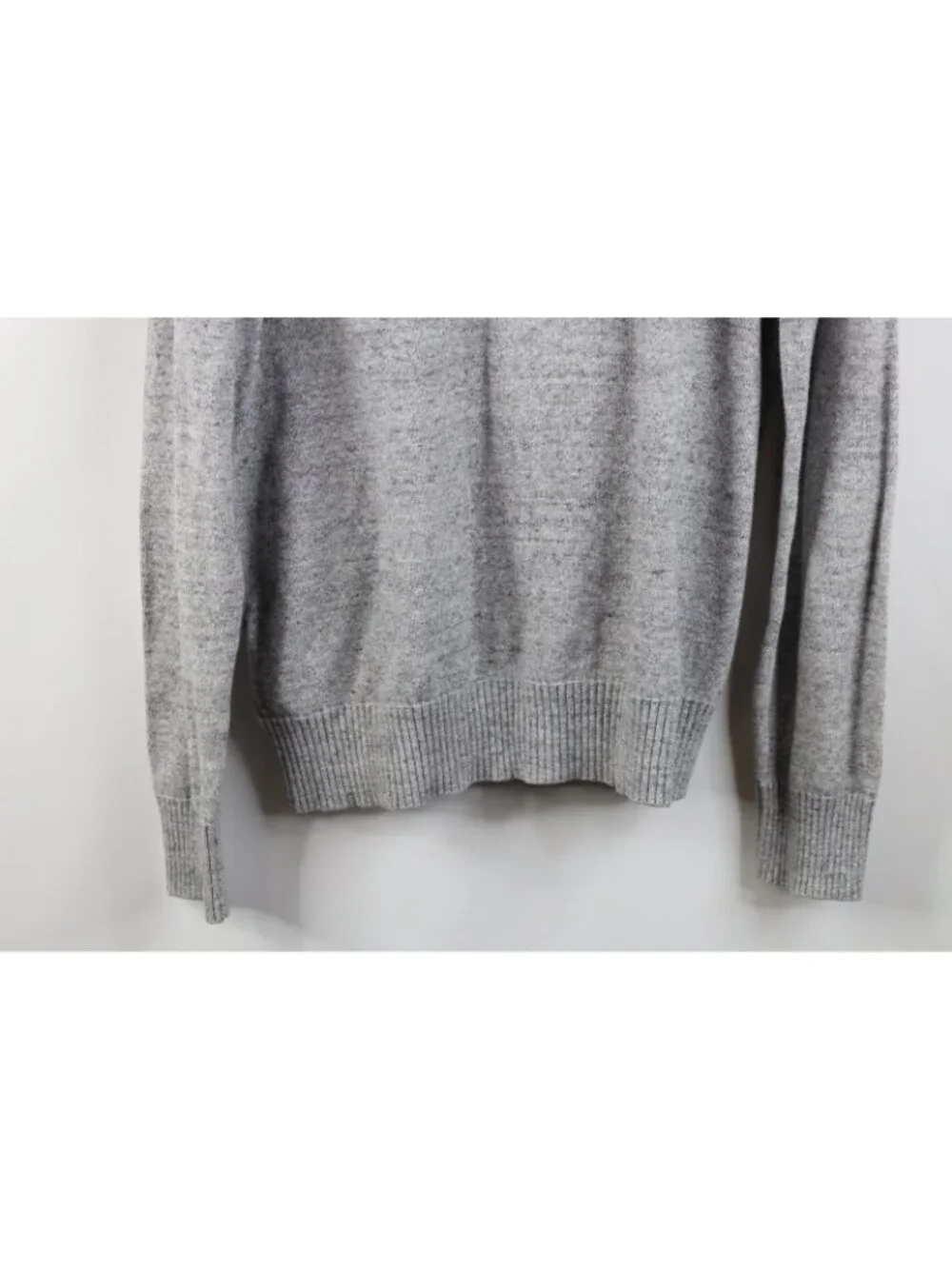 Vintage Y2K Gap Mens Large Blank Cotton Jersey Knit Hoodie Sweater Heather Gray - Picture 11 of 11